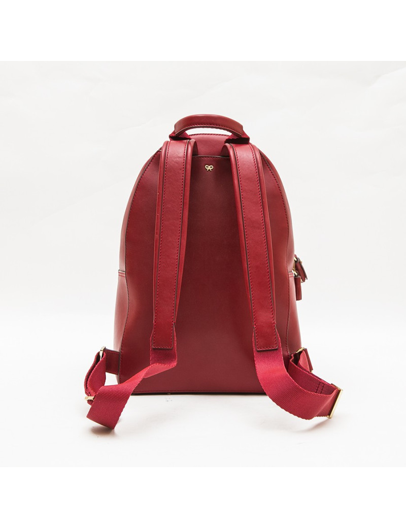 ANYA HINDMARCH backpack in burgundy smooth leather