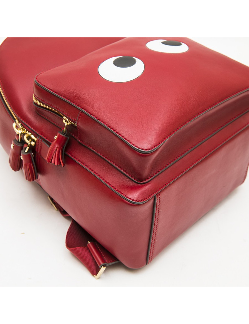 ANYA HINDMARCH backpack in burgundy smooth leather