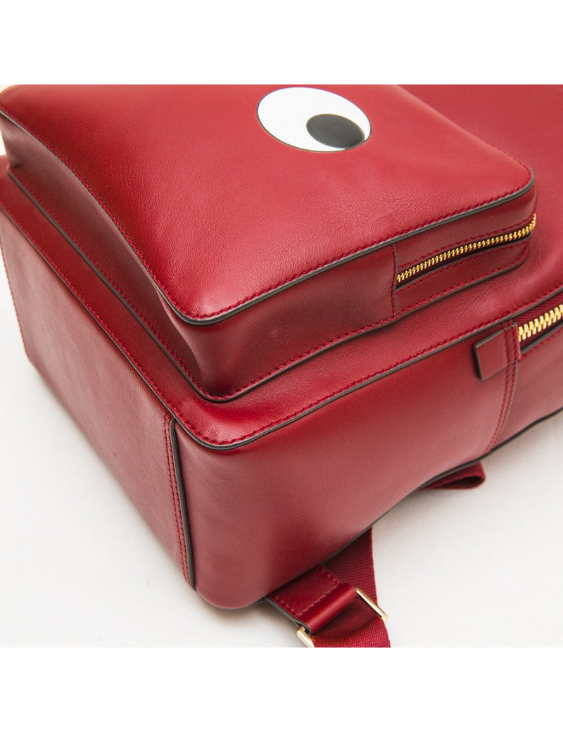 ANYA HINDMARCH backpack in burgundy smooth leather