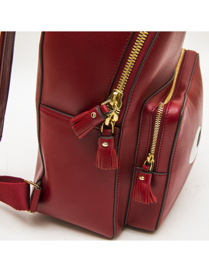 ANYA HINDMARCH backpack in burgundy smooth leather