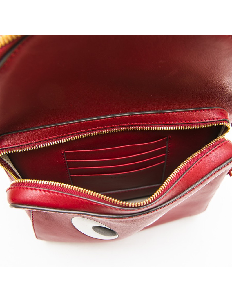 ANYA HINDMARCH backpack in burgundy smooth leather