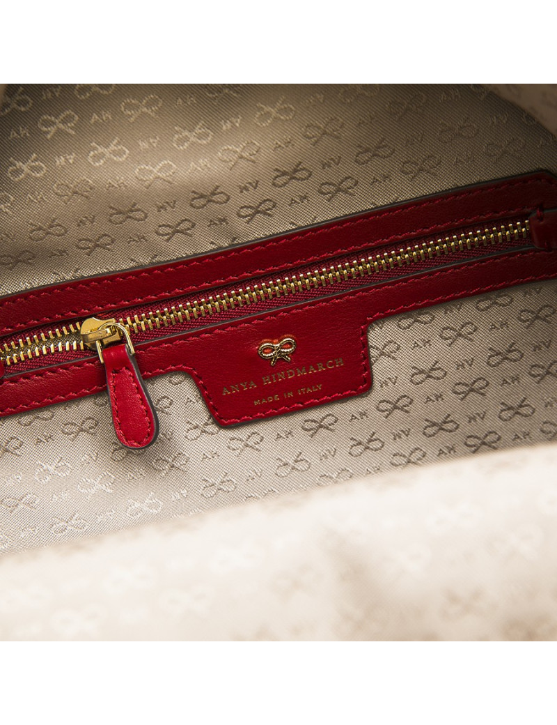 ANYA HINDMARCH backpack in burgundy smooth leather