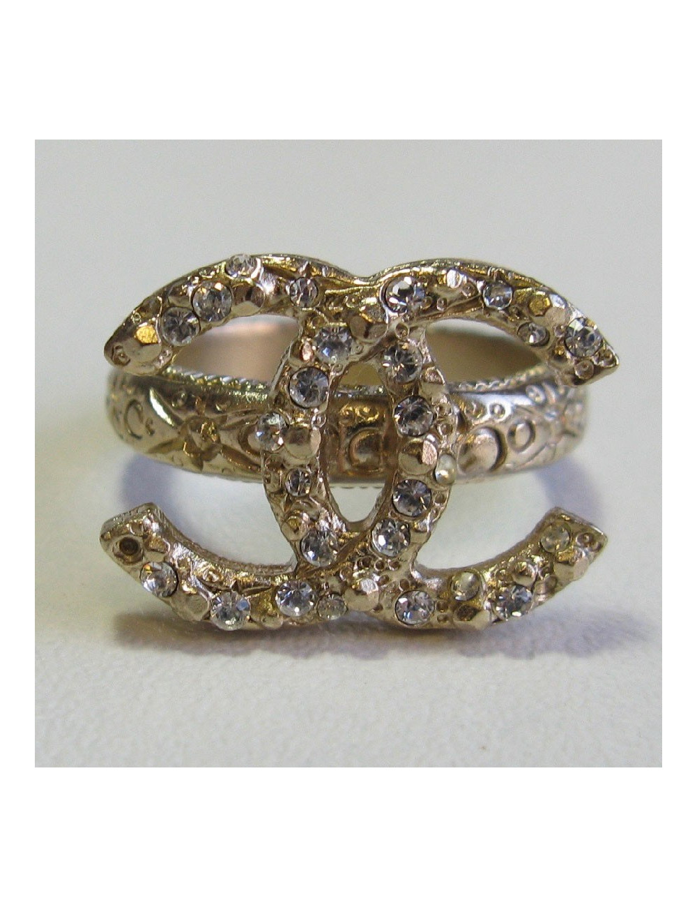 Bague CHANEL starss et métal doré pâle