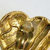 Boucles d'oreille YSL SAINT LAURENT Vintage coeur en métal doré