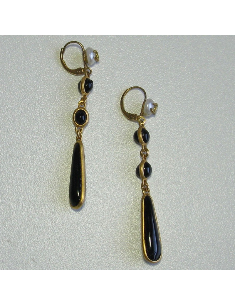 Boucles d'oreille CHANEL en pâte de verre