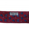 Cravate HERMÈS vintage en soie fuchsia imprimée bleu