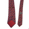 HERMÈS vintage tie in pink and gray printed silk