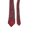 HERMÈS vintage tie in pink and gray printed silk