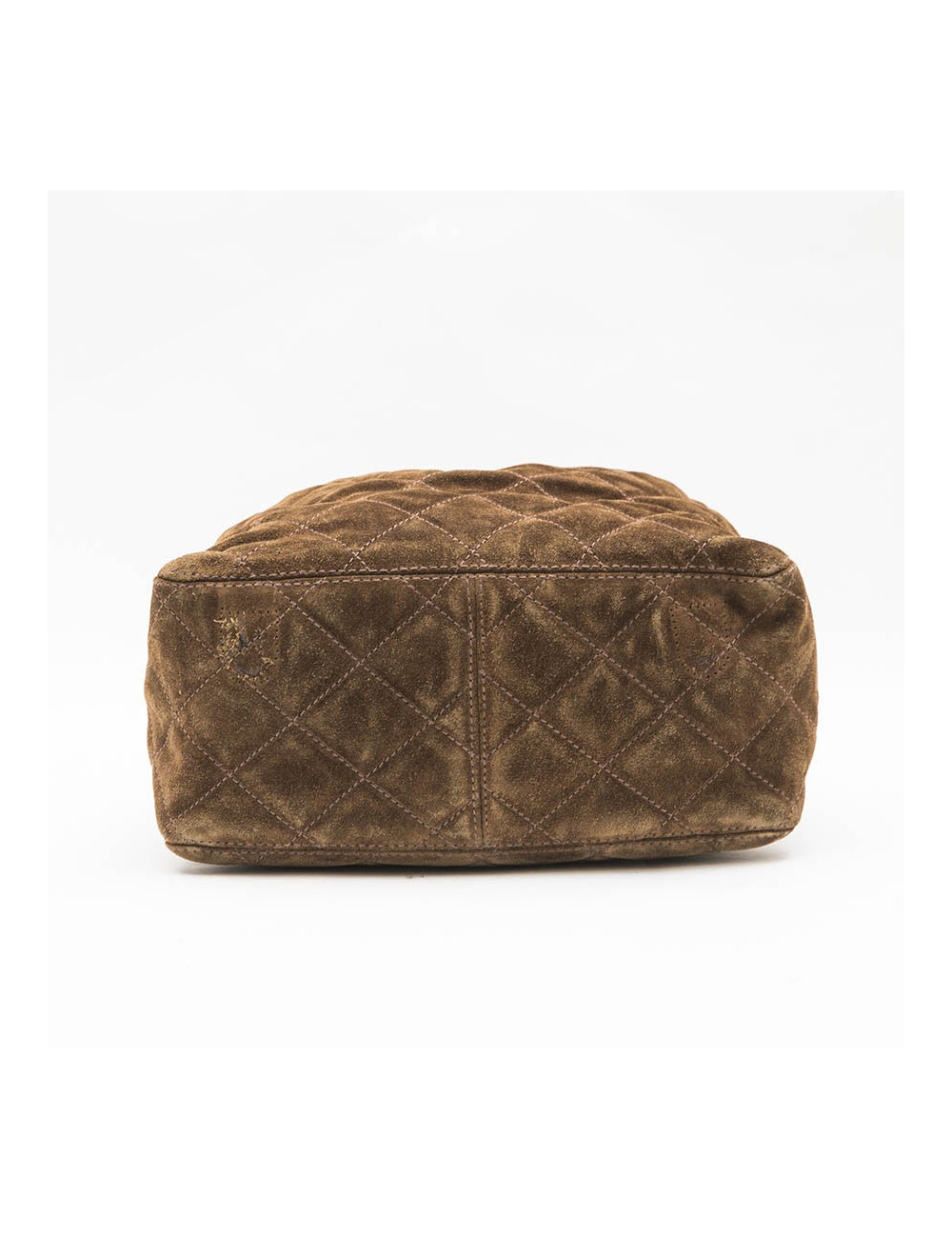 Sac seau CHANEL en daim marron