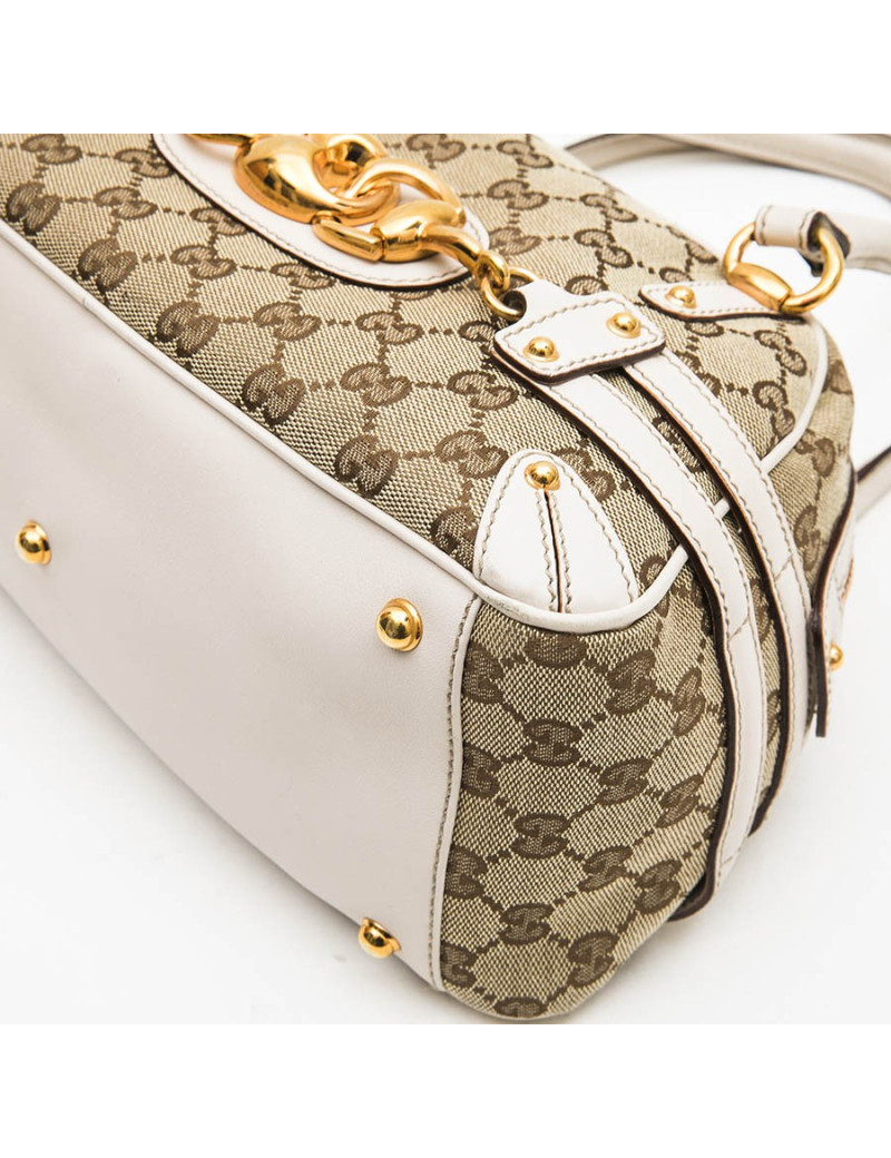 GUCCI bag in beige monogram canvas