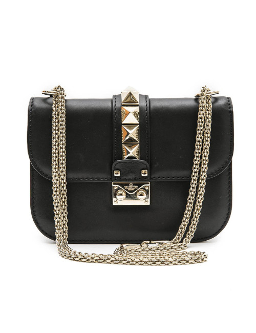 Sac VALENTINO cuir noir Rockstuds