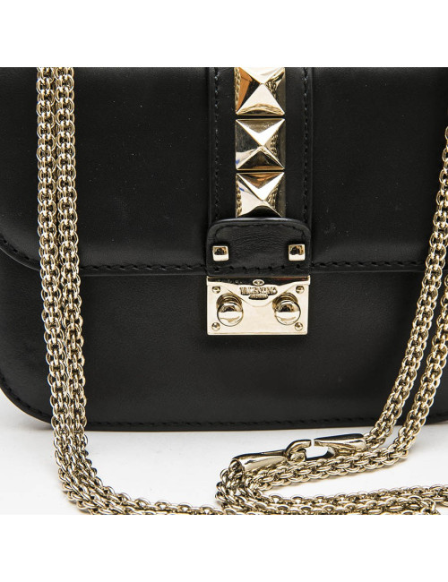 Sac VALENTINO cuir noir Rockstuds