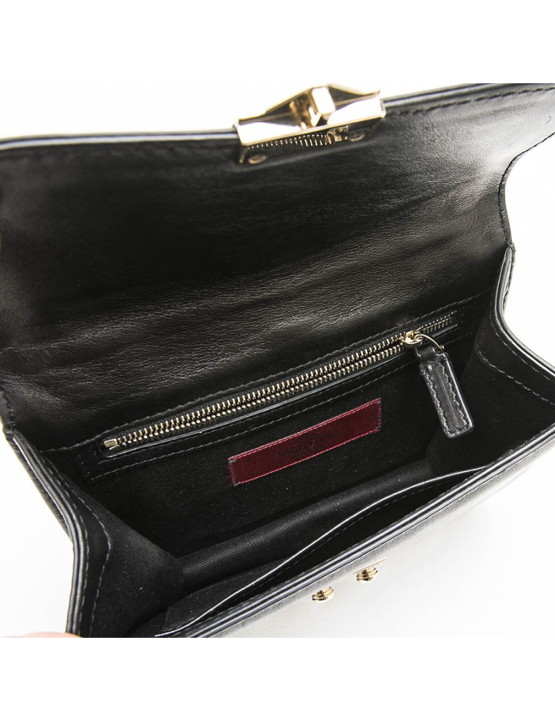Sac VALENTINO cuir noir Rockstuds