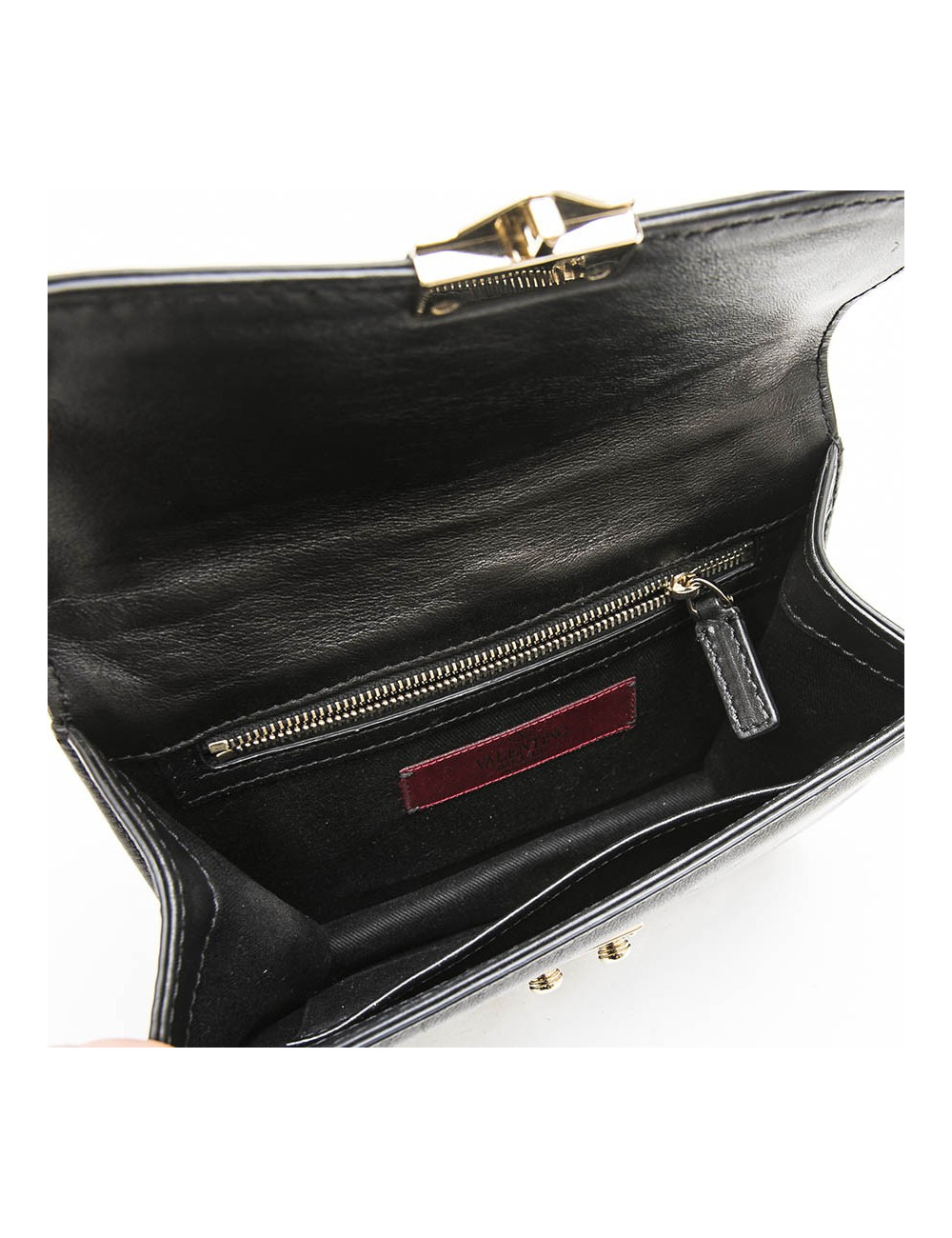 Sac VALENTINO cuir noir Rockstuds