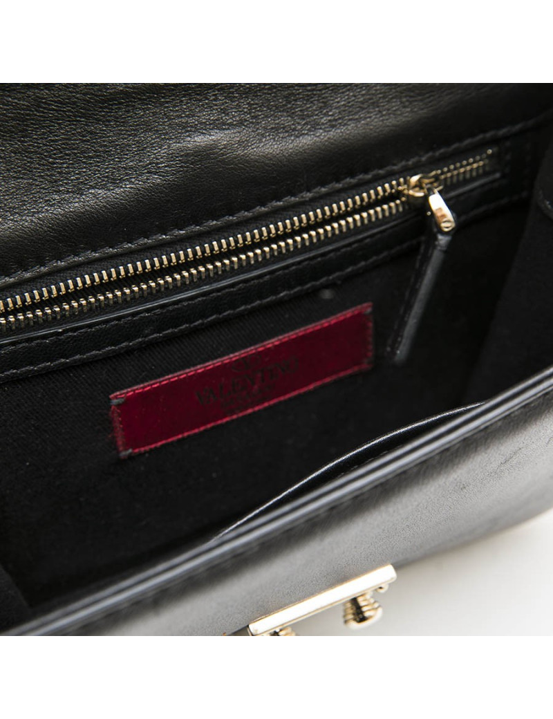 Sac VALENTINO cuir noir Rockstuds
