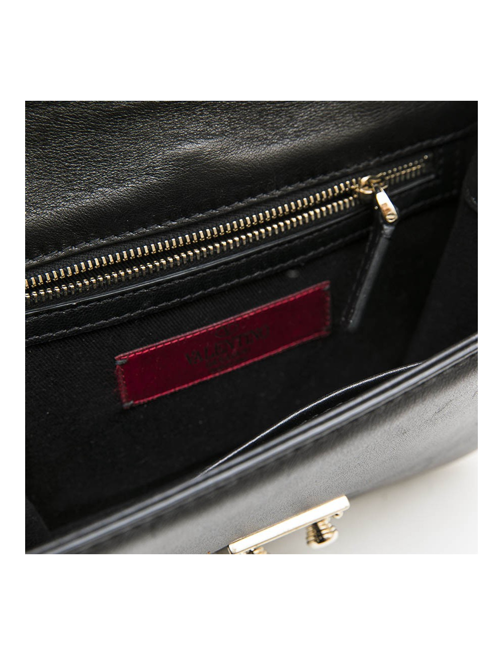 Sac VALENTINO cuir noir Rockstuds