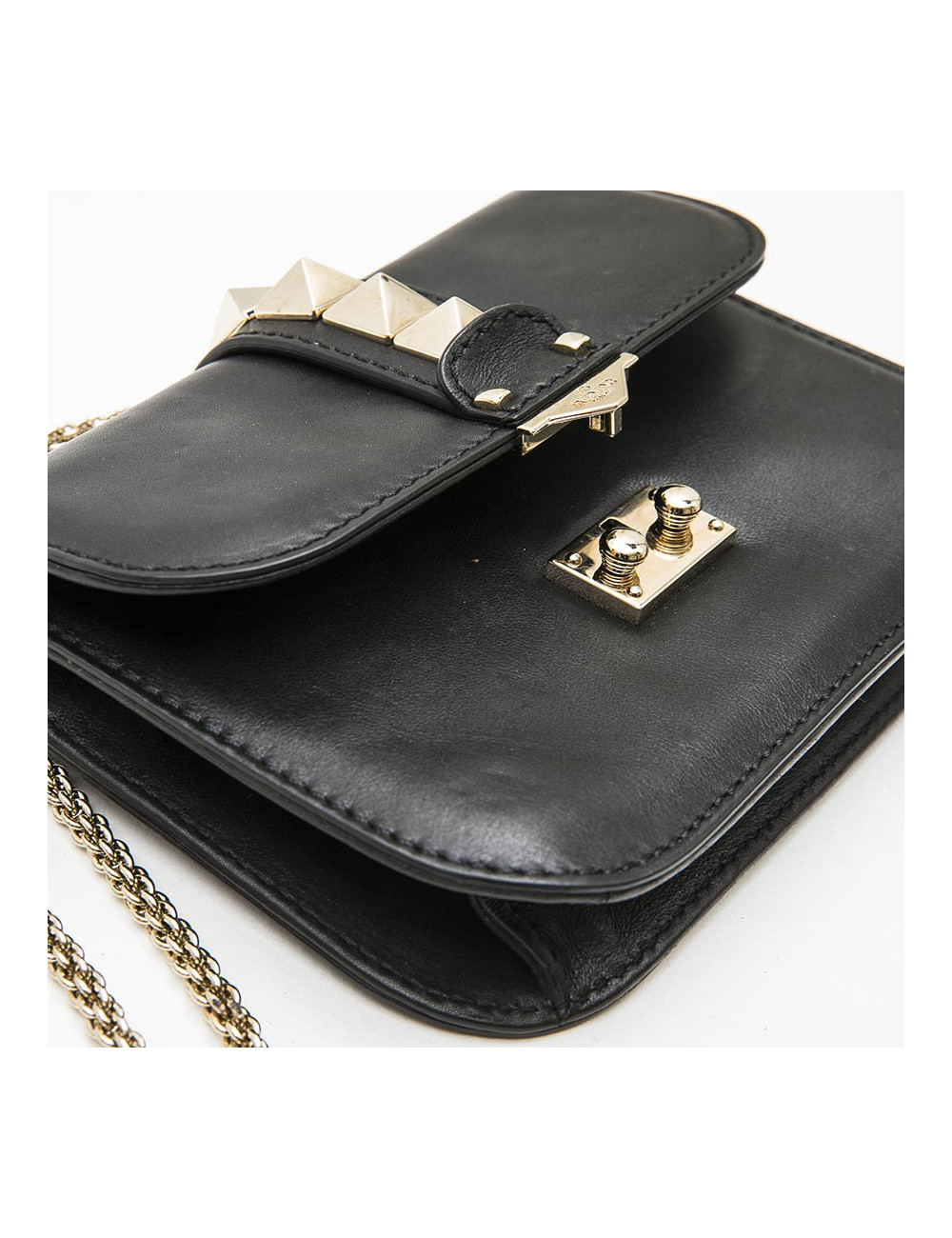 Sac VALENTINO cuir noir Rockstuds