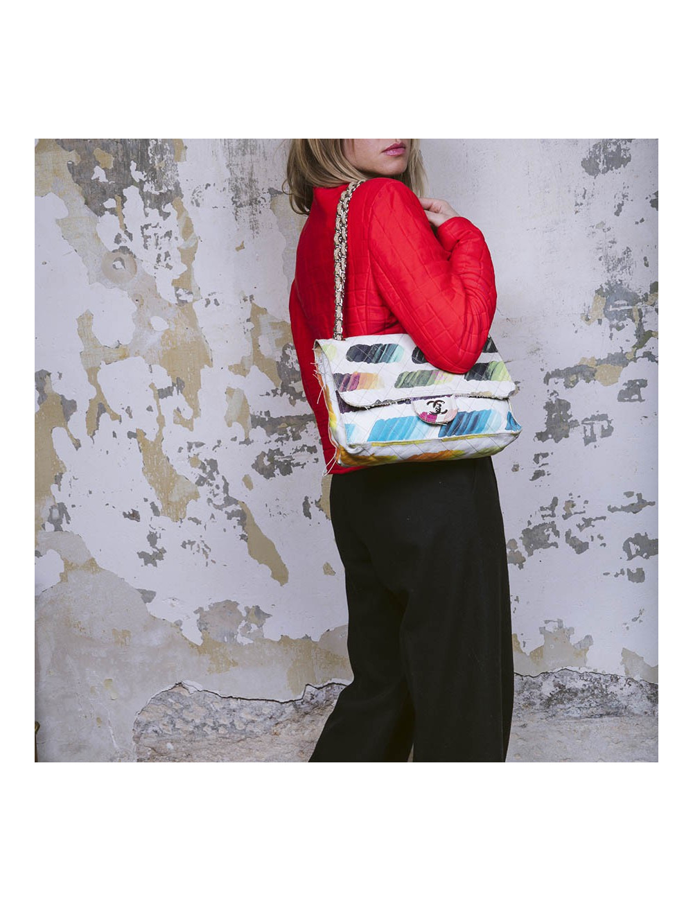 Sac CHANEL en toile graffitis 