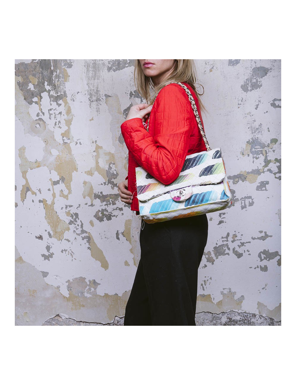 Sac CHANEL en toile graffitis 