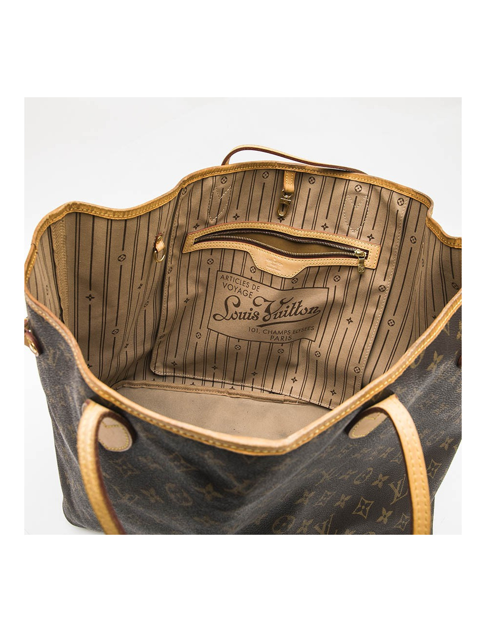 LOUIS VUITTON 'Neverfull' bag in brown monogram canvas