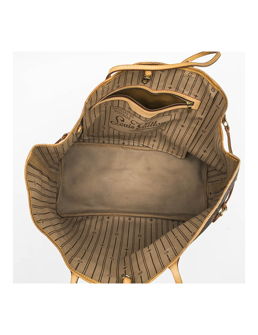 LOUIS VUITTON 'Neverfull' bag in brown monogram canvas