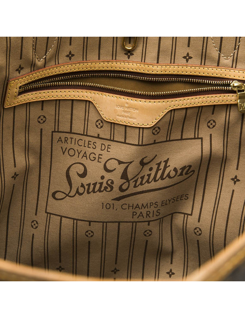 LOUIS VUITTON 'Neverfull' bag in brown monogram canvas