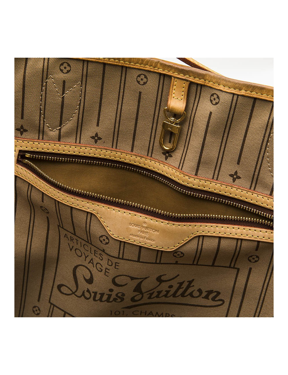 LOUIS VUITTON 'Neverfull' bag in brown monogram canvas