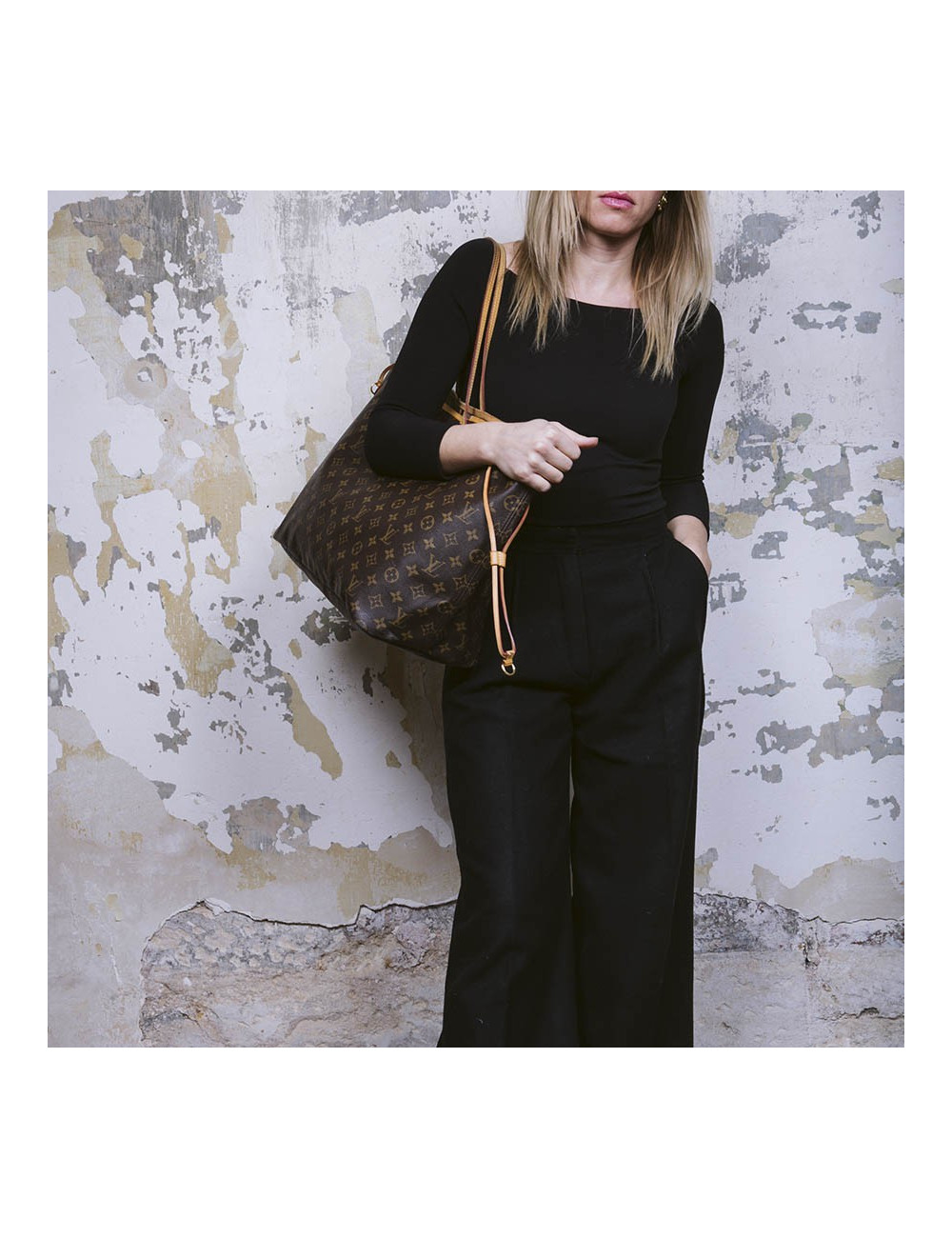 LOUIS VUITTON 'Neverfull' bag in brown monogram canvas