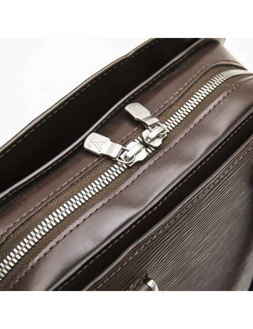 LOUIS VUITTON bag in brown épi leather