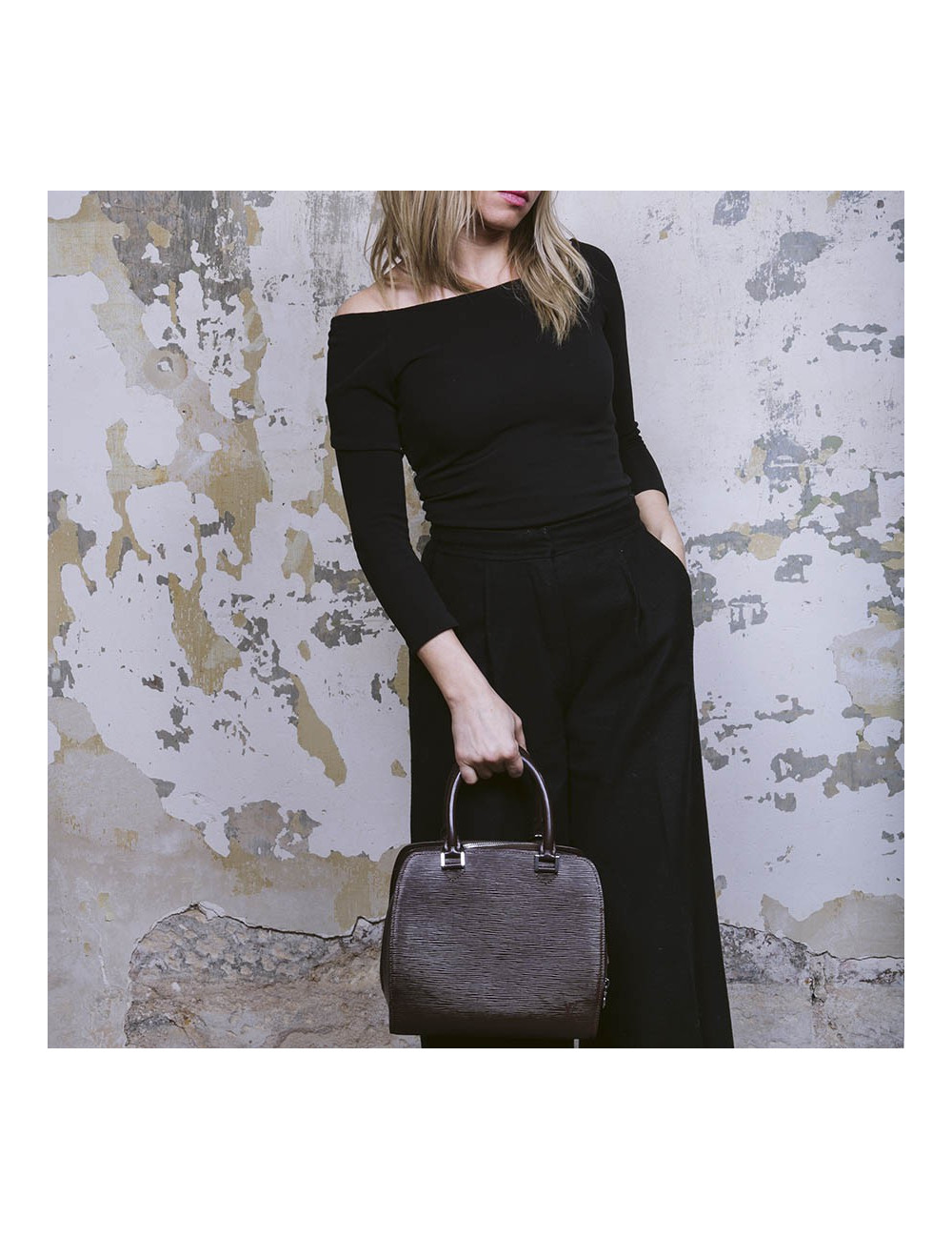 Sac LOUIS VUITTON cuir épi marron