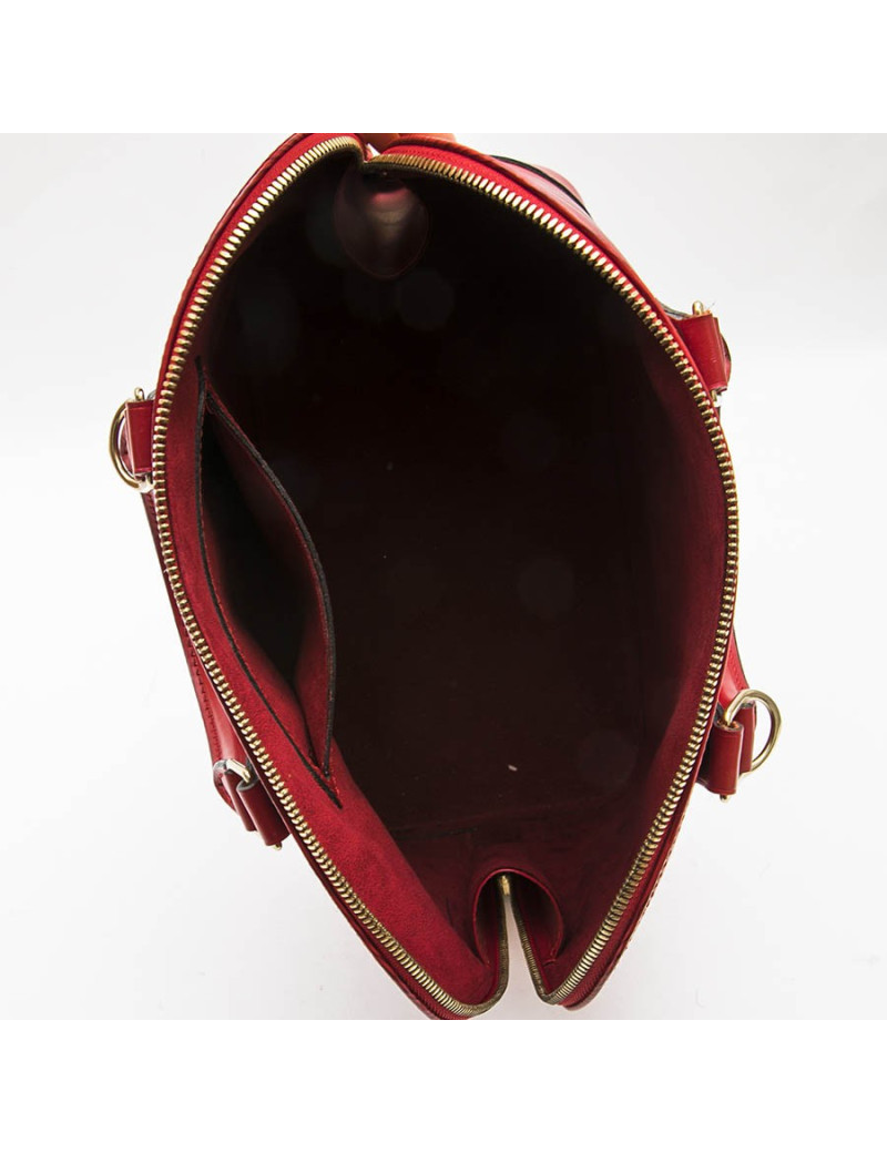 Sac Alma LOUIS VUITTON MM cuir épi rouge