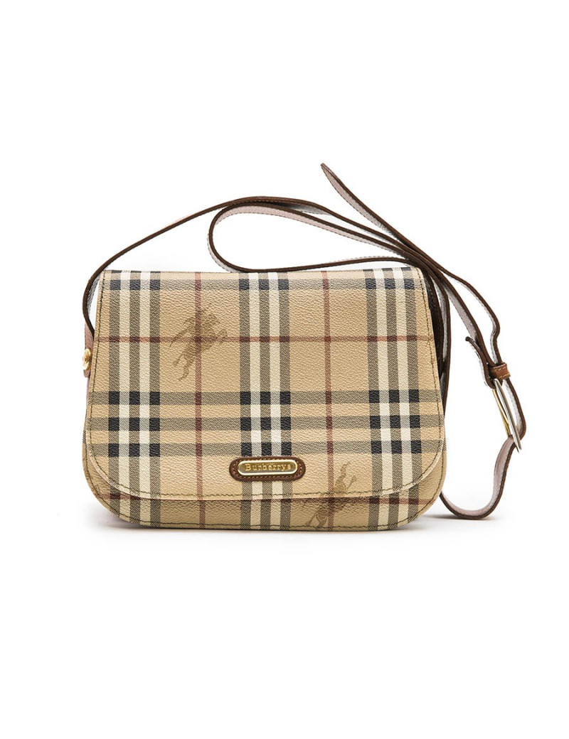 Sac BURBERRY en cuir et toile tartan