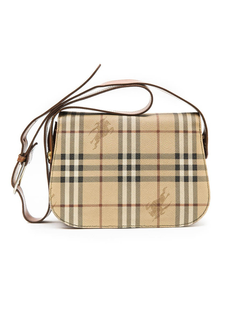 Sac BURBERRY en cuir et toile tartan