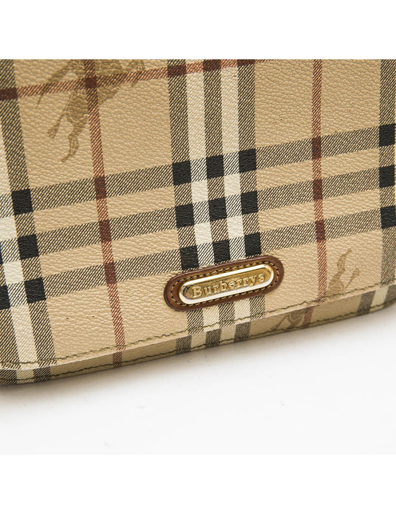 Sac BURBERRY en cuir et toile tartan