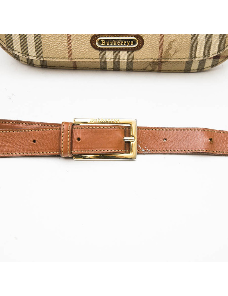 Sac BURBERRY en cuir et toile tartan