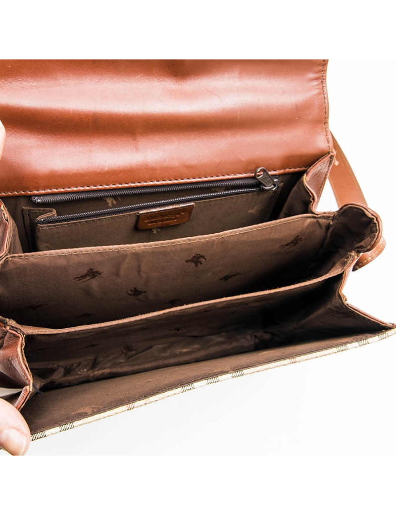 Sac BURBERRY en cuir et toile tartan