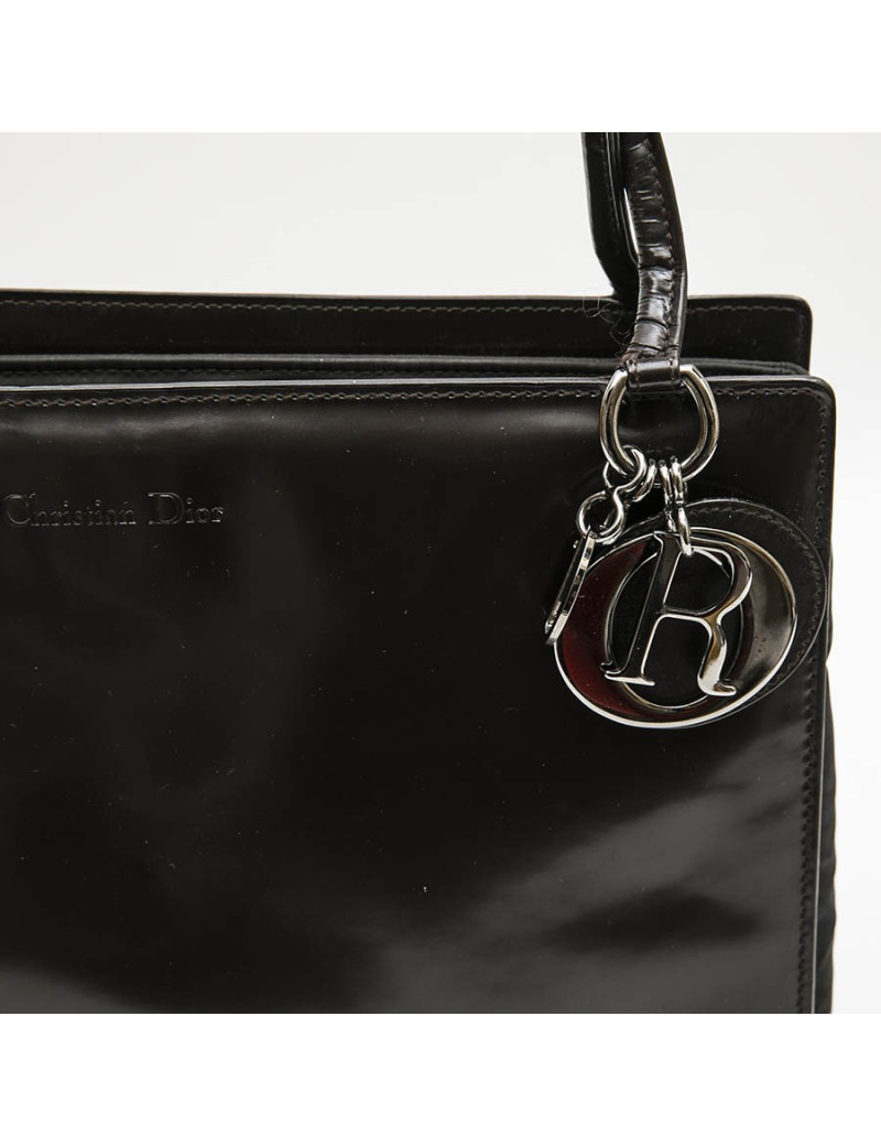 CHRISTIAN DIOR Lady D bag in brown patent leather