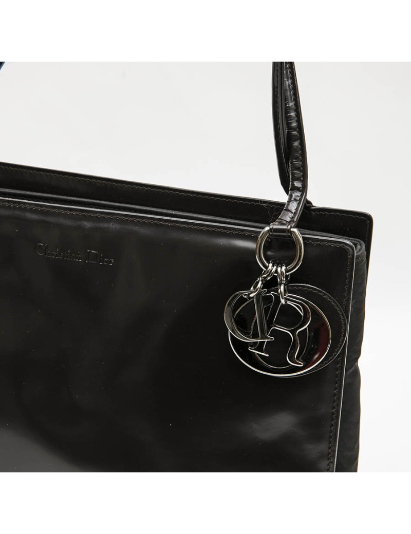 CHRISTIAN DIOR Lady D bag in brown patent leather