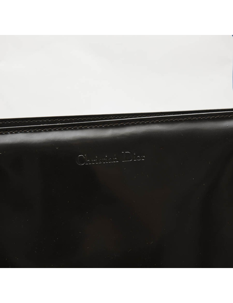 CHRISTIAN DIOR Lady D bag in brown patent leather