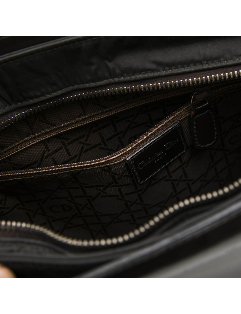 Sac CHRISTIAN DIOR cuir verni marron