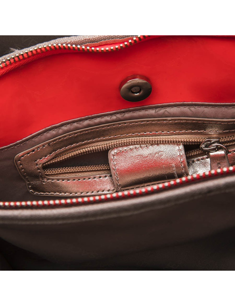 VERSACE Jeans bag in neon orange patent leather