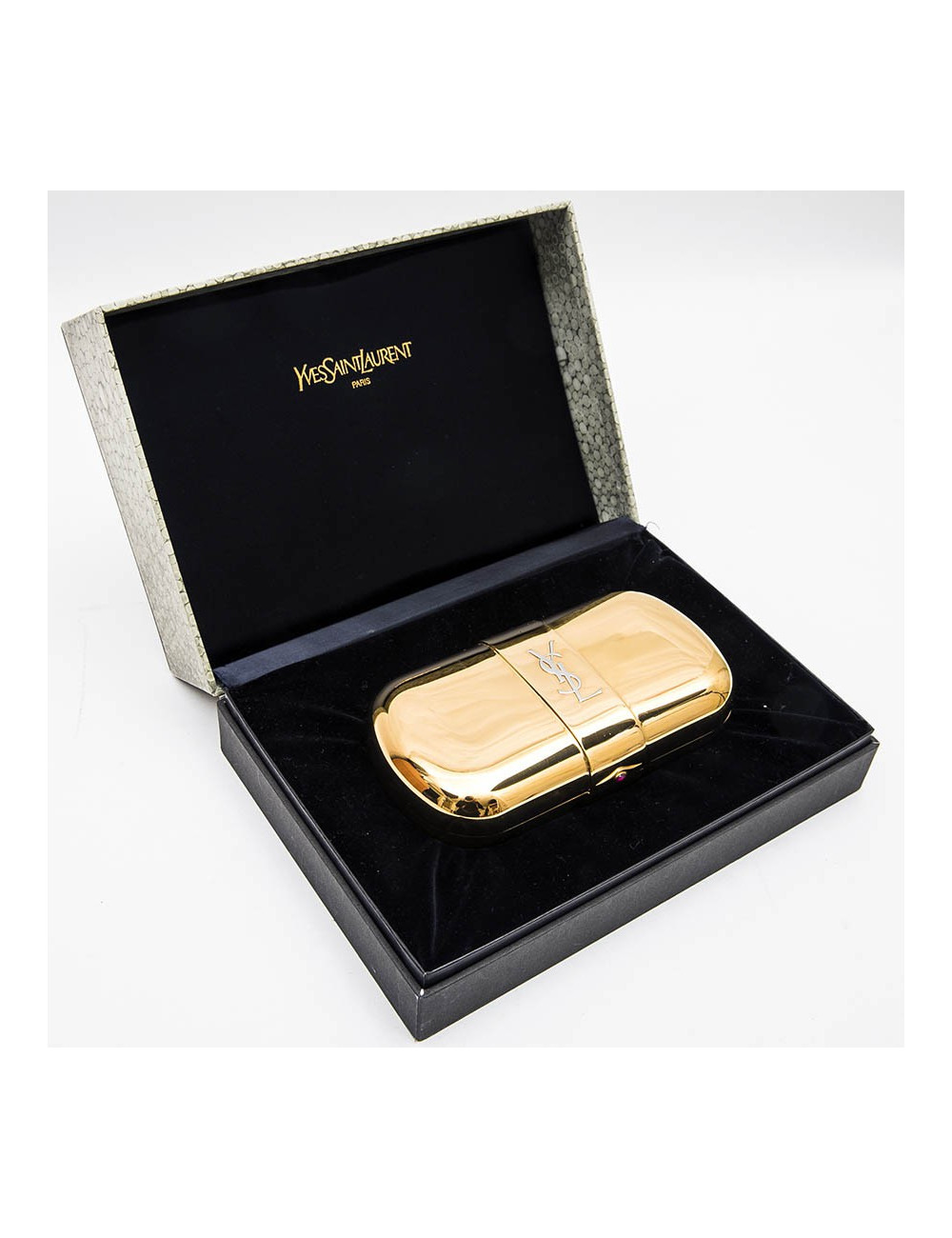 Minaudière YSL SAINT LAURENT en métal doré