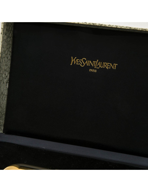 YSL SAINT LAURENT minaudière vintage in gold plated metal