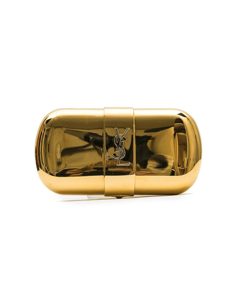 Minaudière YSL SAINT LAURENT en métal doré