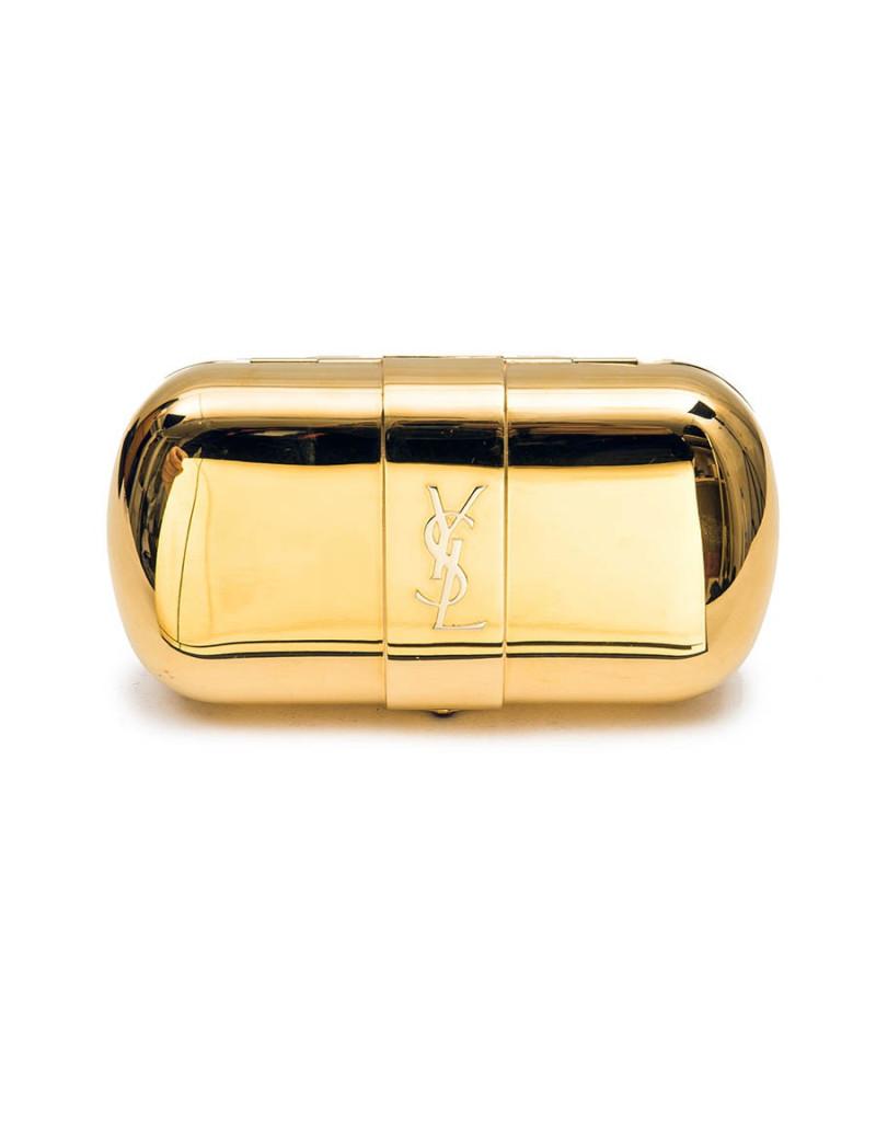 Minaudière YSL SAINT LAURENT en métal doré