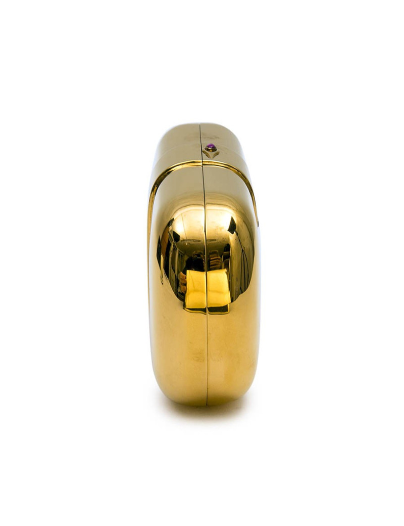 Minaudière YSL SAINT LAURENT en métal doré