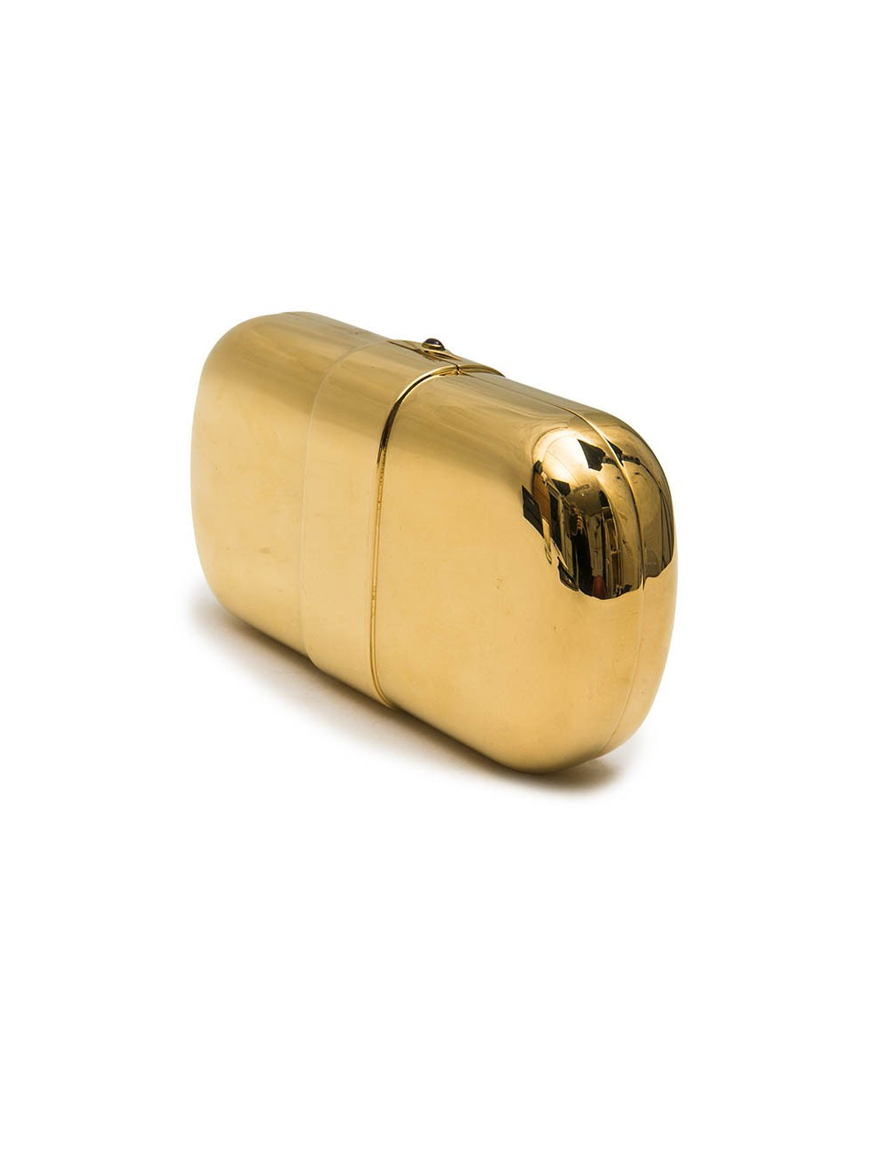 YSL SAINT LAURENT minaudière vintage in gold plated metal