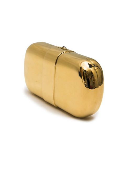 YSL SAINT LAURENT minaudière vintage in gold plated metal