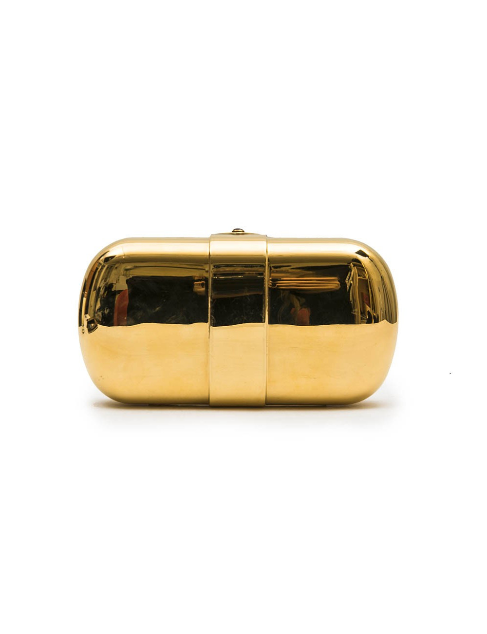 YSL SAINT LAURENT minaudière vintage in gold plated metal