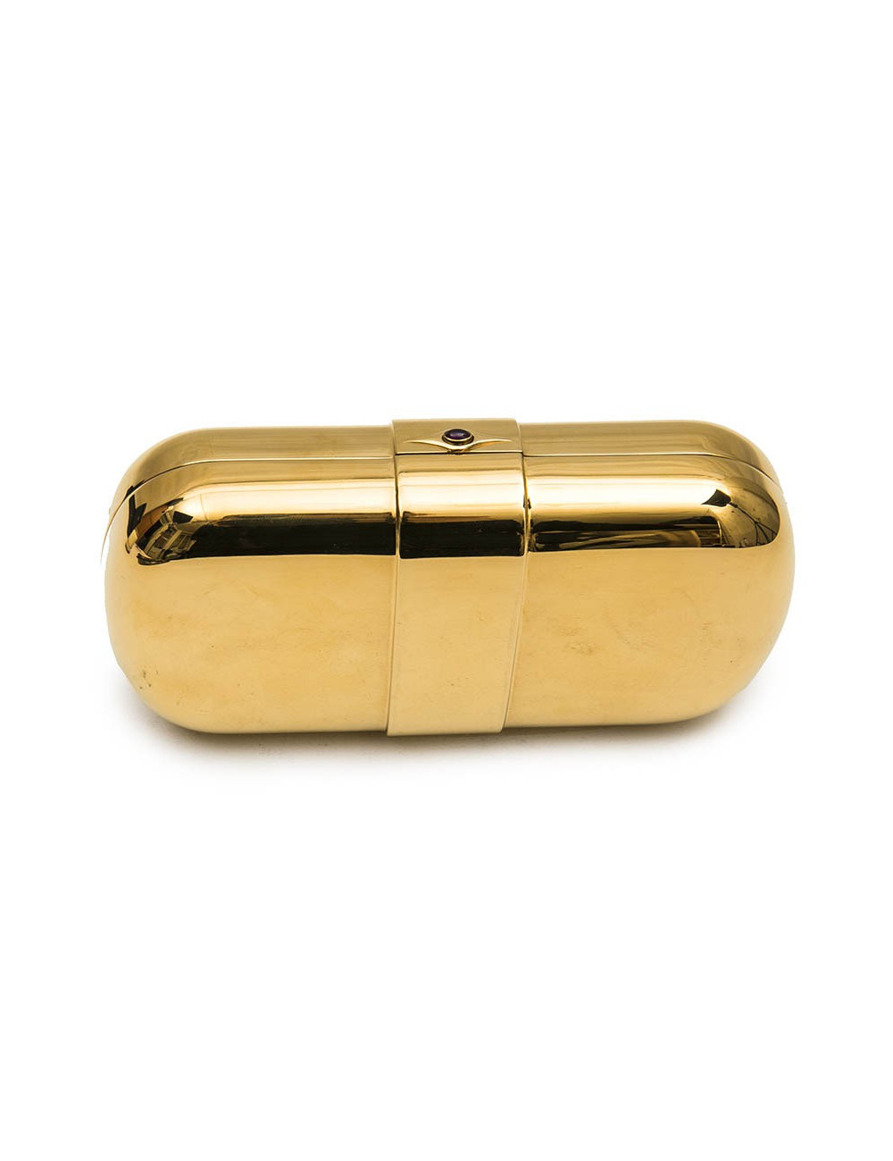 YSL SAINT LAURENT minaudière vintage in gold plated metal